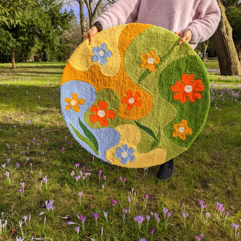 Flower garden rug  2