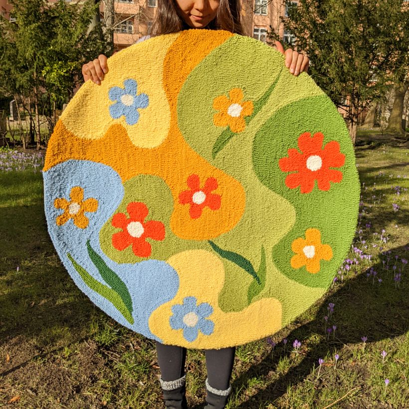 Flower garden rug  3