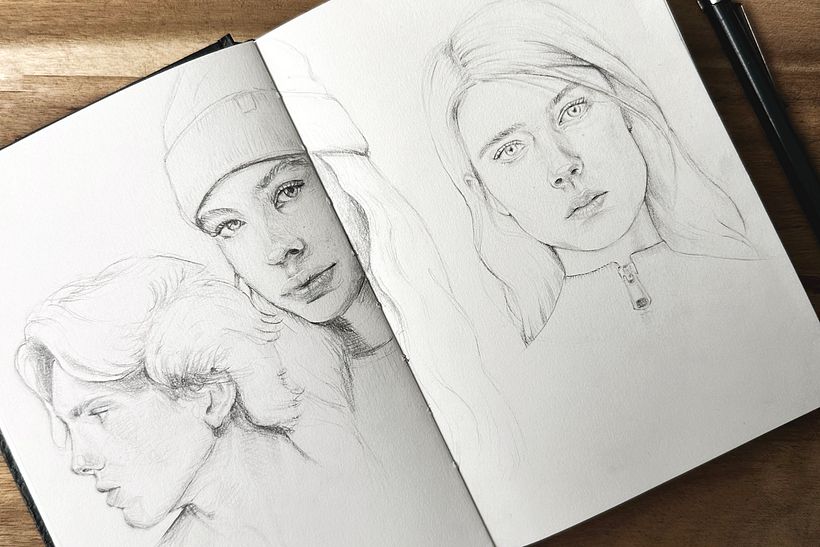 Mi proyecto del curso: Sketchbook de retrato: explora el rostro humano 2