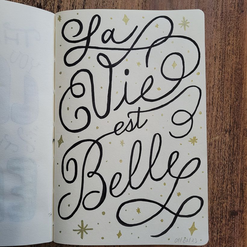 Mi proyecto del curso: Cuaderno tipográfico con lettering manual 2