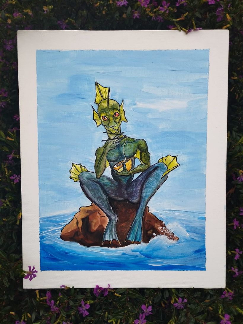 Esta es mi forma de presentar una Sirena desde mi imaginación. Ame el curso y el proceso para mejorar mis obras