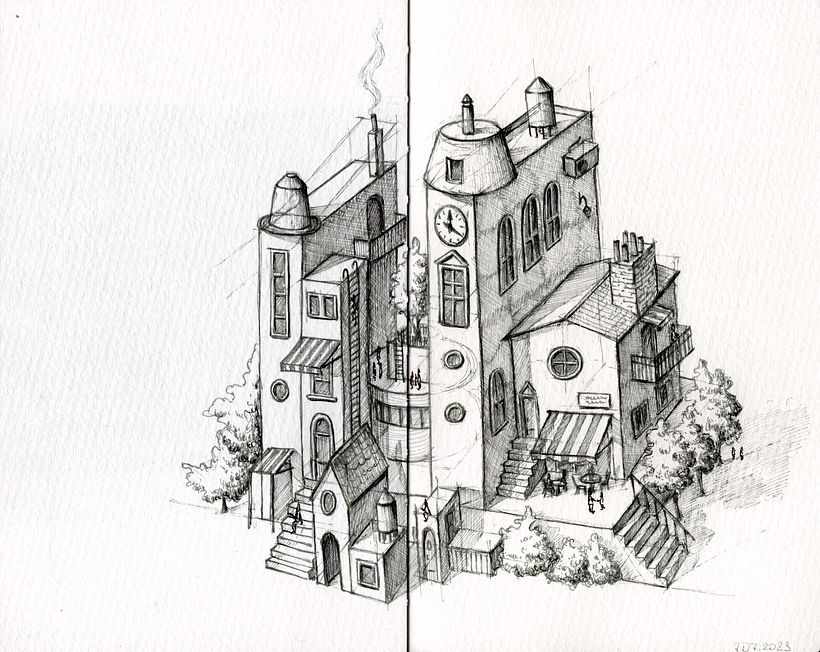 My project for course: Artistic Architectural Drawing with Ink - Ilustración tradicional