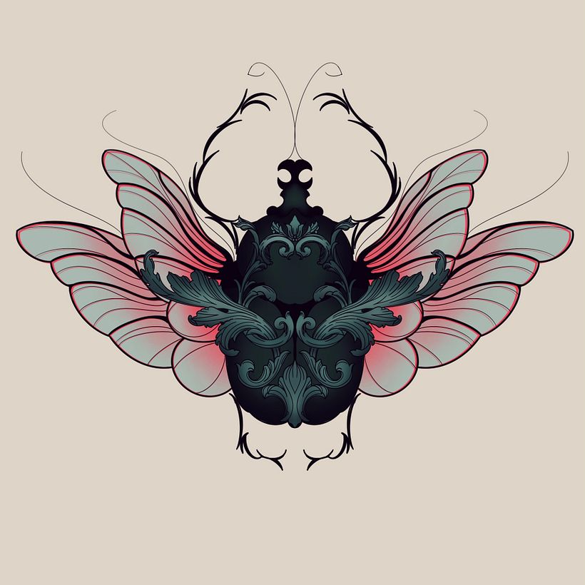 My project for course: Artistic Tattoo Design with Golden Effects in Procreate 1