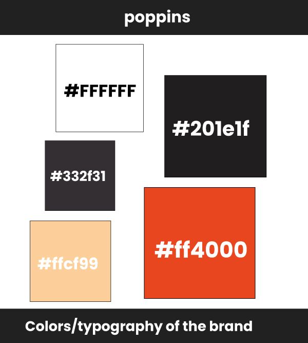 I colori e la tipografia scelti per il brand