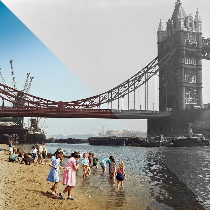 Tower Bridge, London, 1955 / Puente de la Torre, Londres, 1955