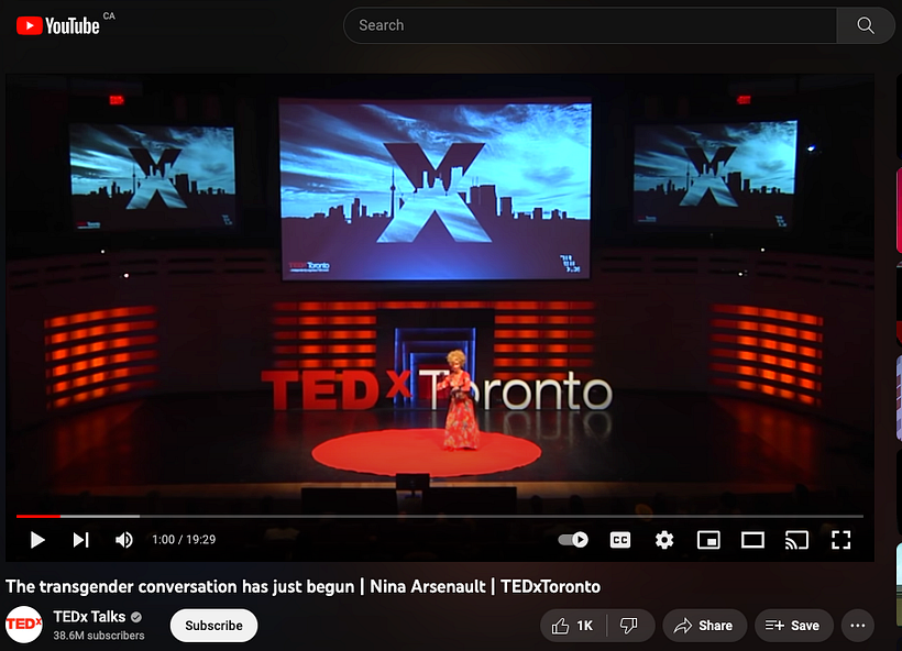 Nina Arsenault - Transgender Activist & Artist - https://www.youtube.com/watch?v=96Eiat7OdFQ