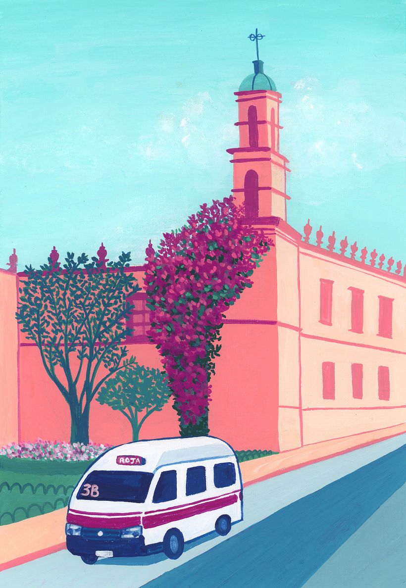 Esta es una ilustración de Morelia, Mich. México, la ciudad en la que vivo. 