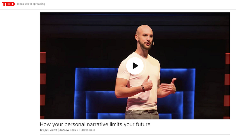 Andrew Peek - TEDxToronto - How Our Personal Narratives Limit our Future - Branding e Identidad