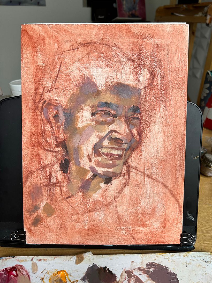 Señalo algunos tonos clave y defino la sonrisa que me parece difícil de solucionar.