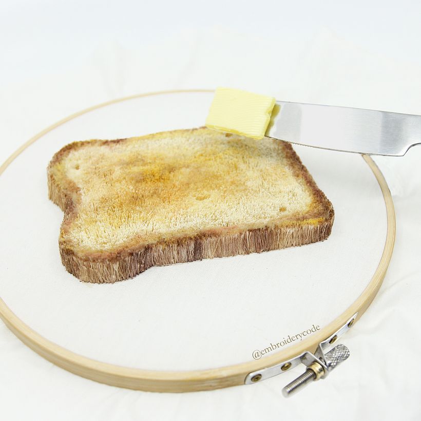 Realistic breakfast embroidery  4
