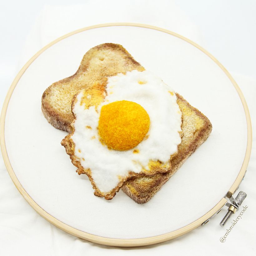 Realistic breakfast embroidery  3