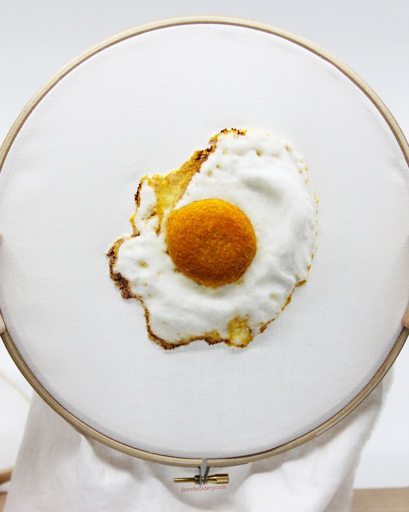 Realistic breakfast embroidery  5