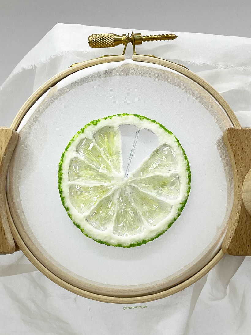 Realistic fruit embroidery 4