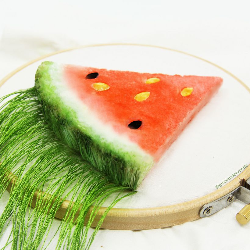 Realistic fruit embroidery 5
