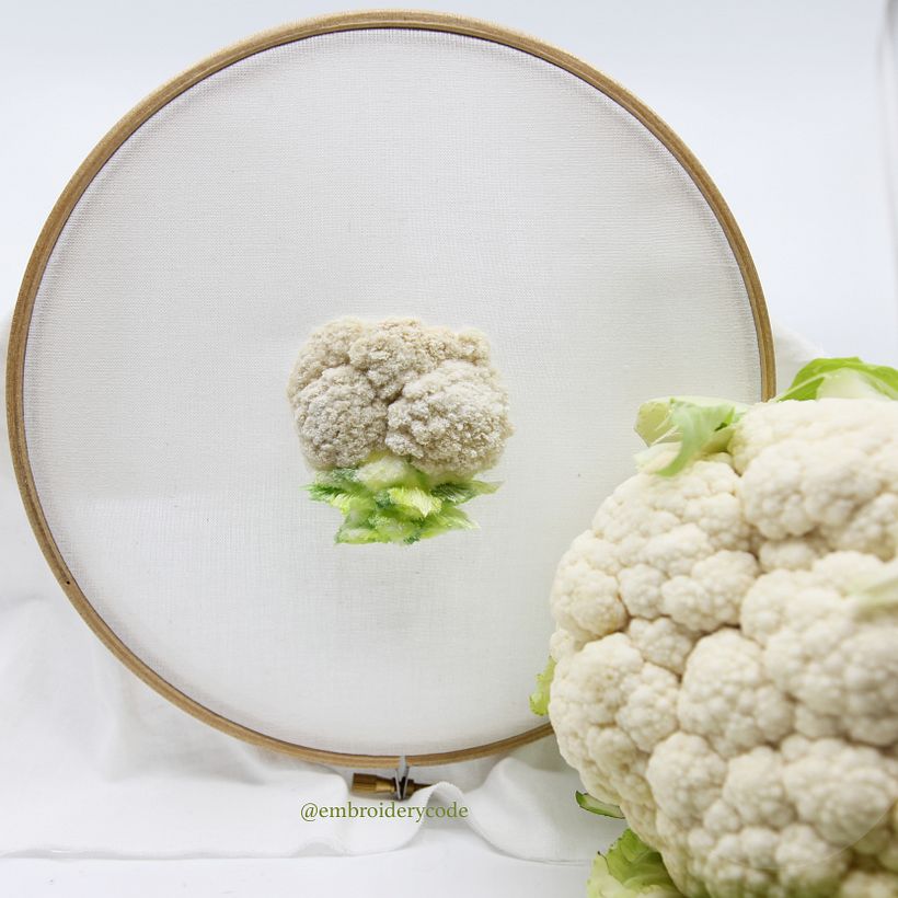 Realistic vegetable embroidery  4