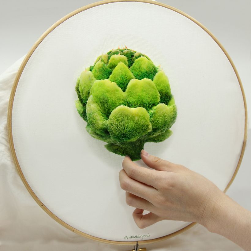 Realistic vegetable embroidery  5