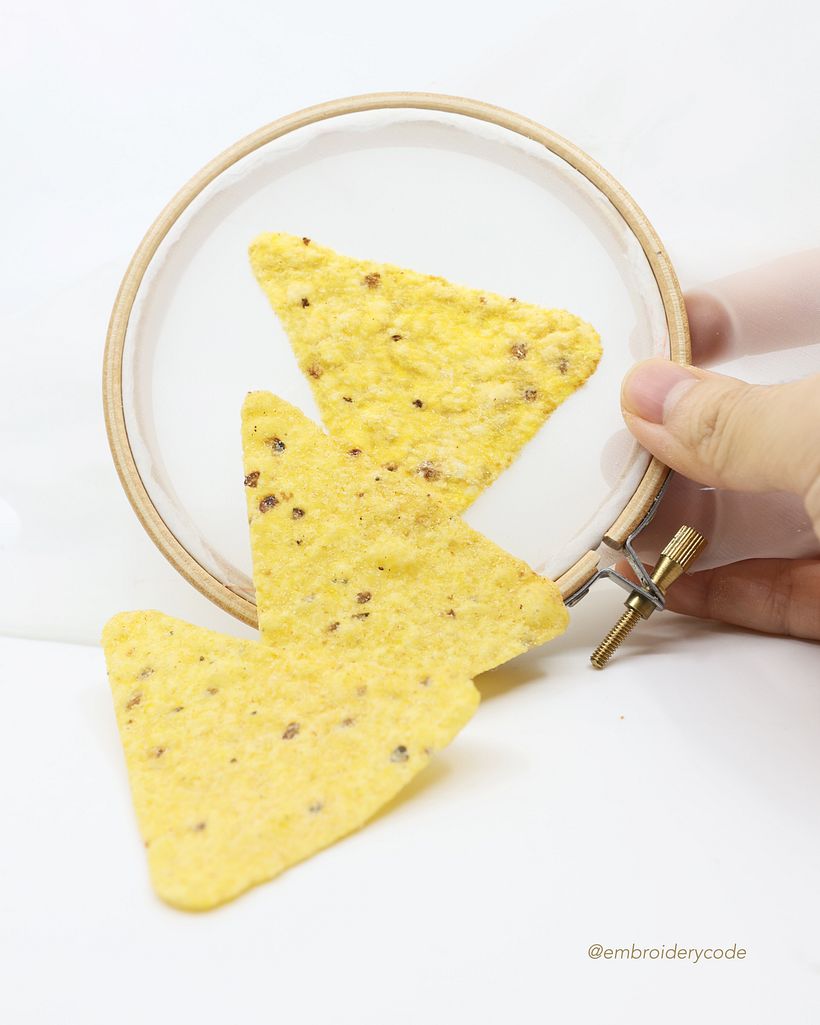 Realistic dessert and snack embroidery  5