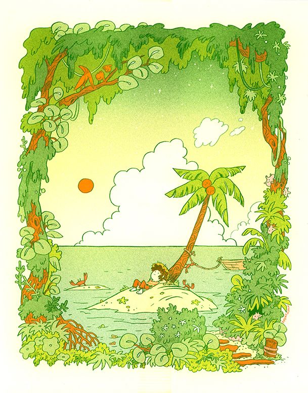 Island Dreams Risograph Print 2