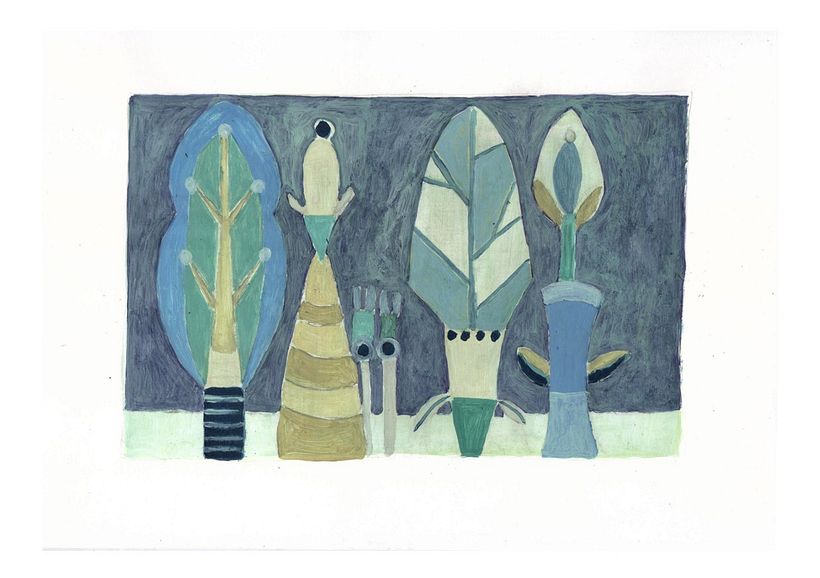 Forest - same technique. But started with abstract shapes and built the forest from them