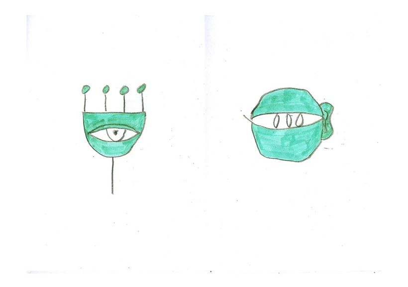 I joined 2 different drawings to make a new image with a new meaning
