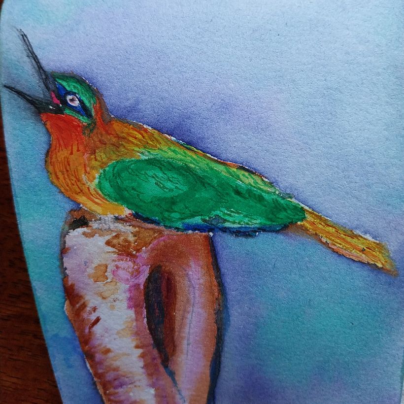 My project for course: Artistic Watercolor Techniques for Illustrating Birds 5