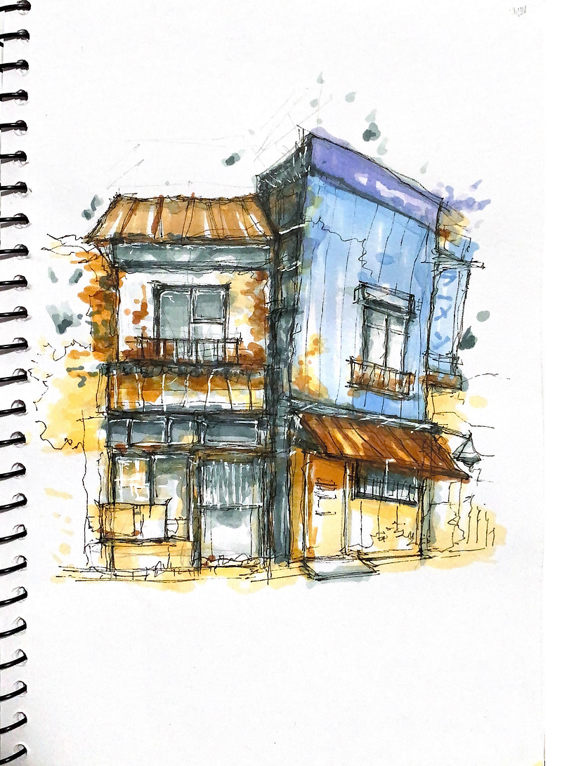 My project for course: Expressive Architectural Sketching with Colored Markers 3