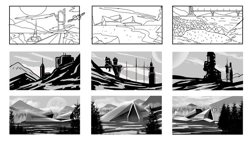Mi proyecto del curso: Concept art: crea fotogramas clave cinemáticos de ciencia ficción 2