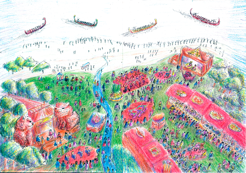 ilustração final - 43x29cm 600dpi(original) https://www.behance.net/gallery/175524373/Okinawa-festival-2023