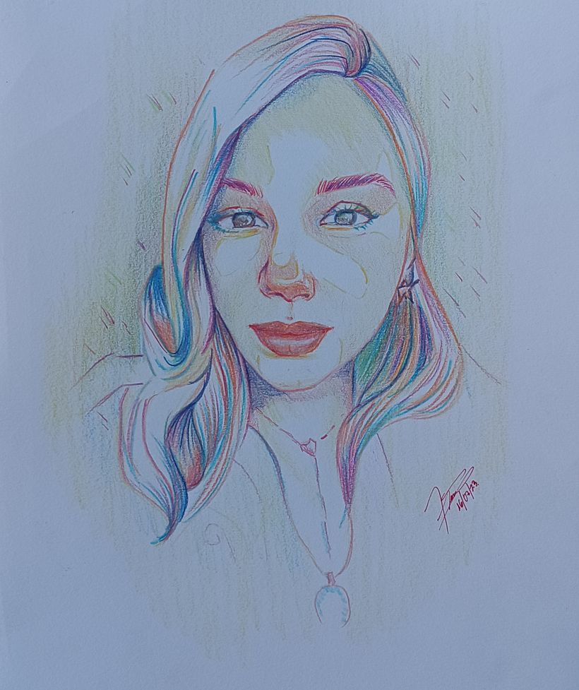 Mi proyecto del curso: Dibujo de retratos llamativos con lápices de colores 1