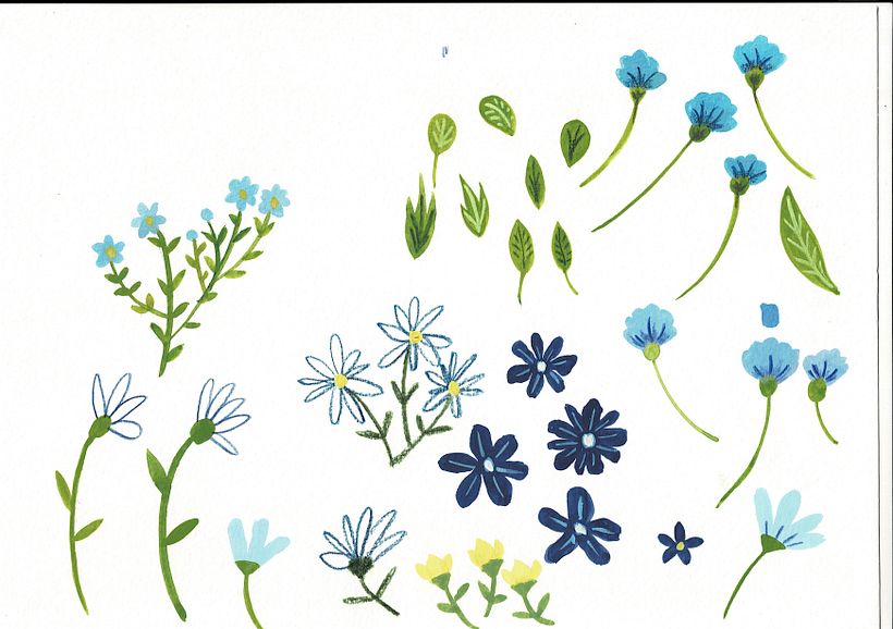 second sketches - the scanner changed the color saturation