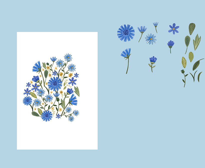 Mi proyecto del curso: Ilustración y diseño de patrones florales 4