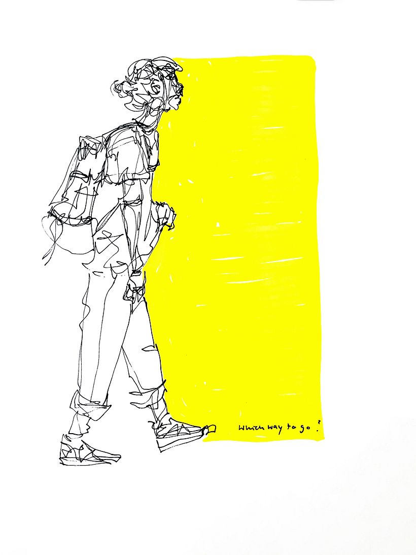 Sketch of a girl - fine liner