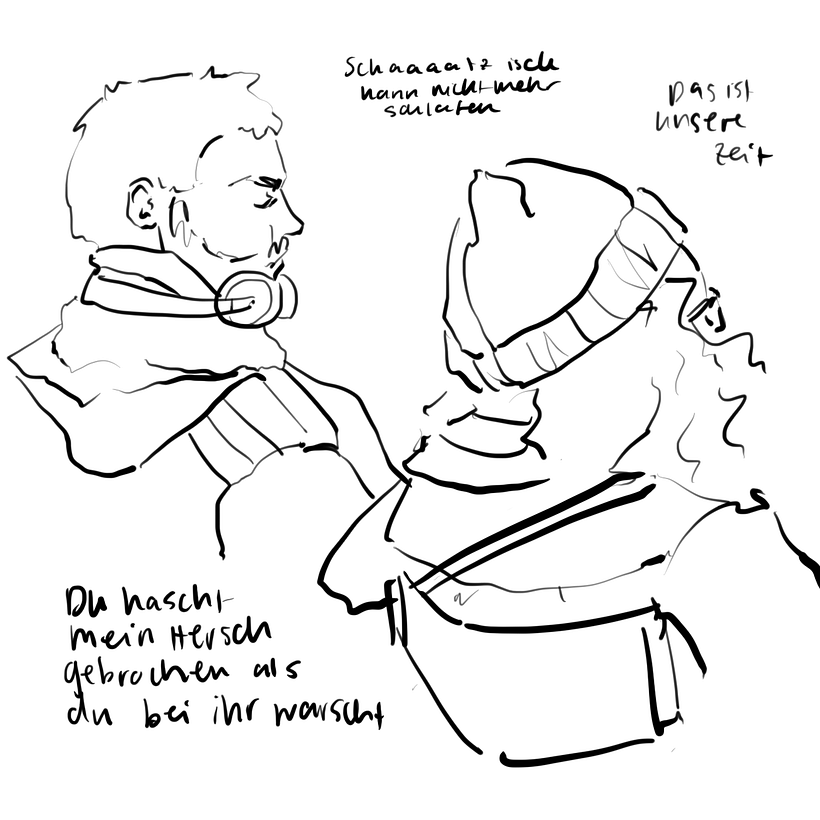 Sketch of coworkers - procreate 