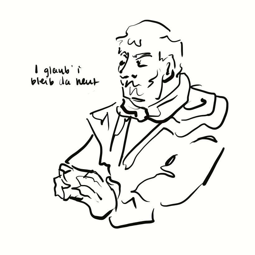 Sketch of a coworker - procreate