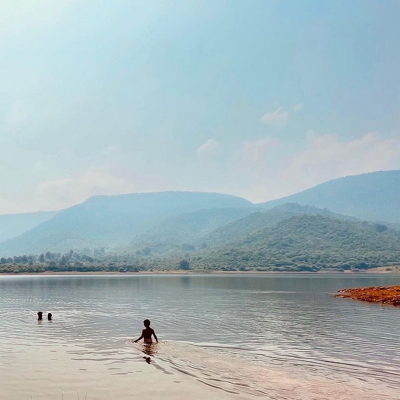 Water body under the mountain, Odisha, India