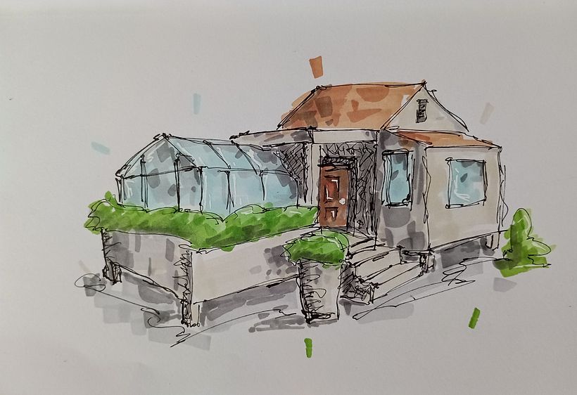 My project for course: Expressive Architectural Sketching with Colored Markers 5