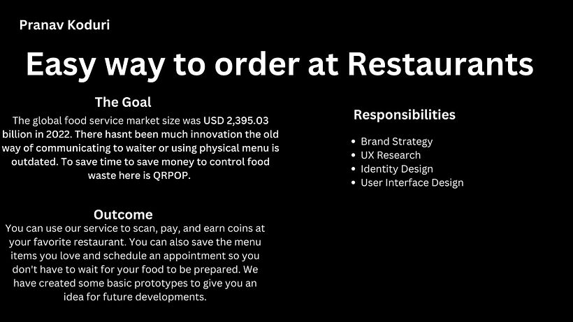 My project for course: Introduction to UX Design | QRPOP 2