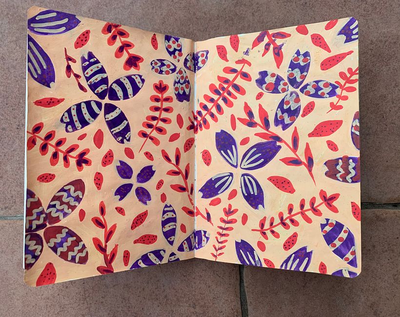 My project for course: Botanical Patterns in a Sketchbook: Conquer the Blank Page 5