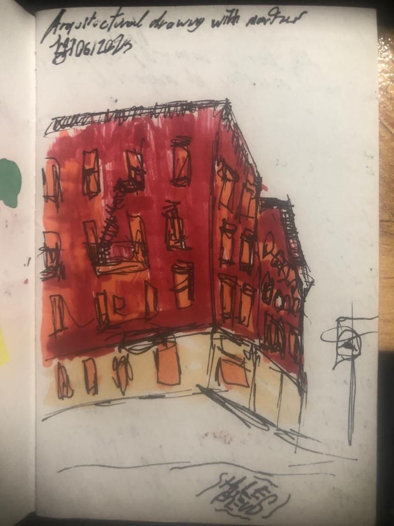 My project for course: Expressive Architectural Sketching with Colored Markers 15