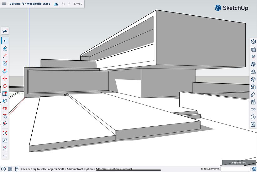SketchUp 3D draft volume