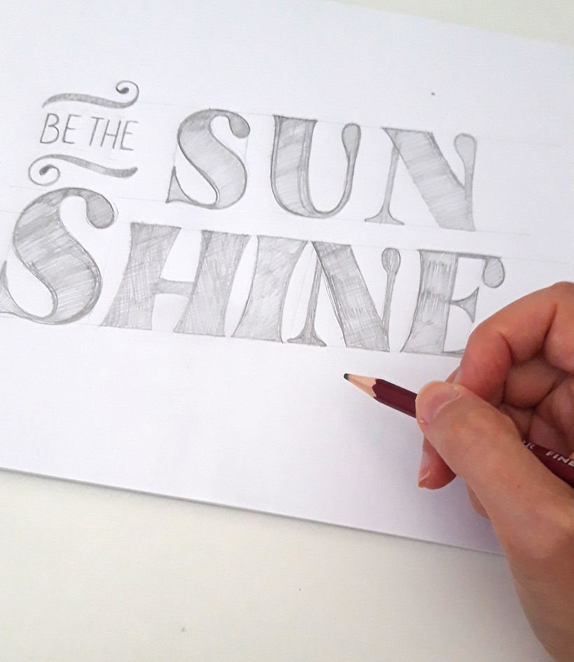 Pencil sketch for my hand lettering artwork.