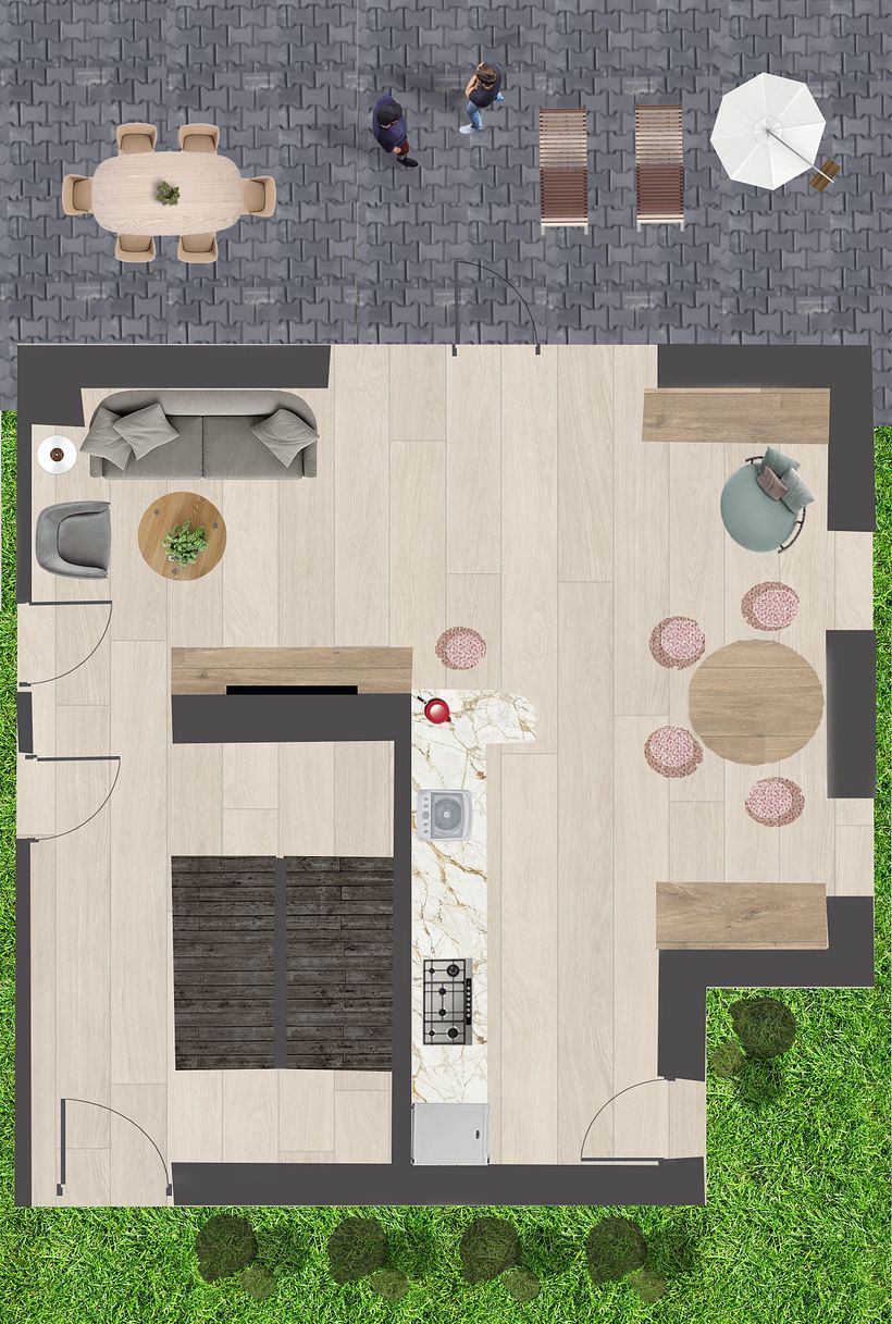 My project for course: Postproduction of Architectural Plans in Photoshop 4
