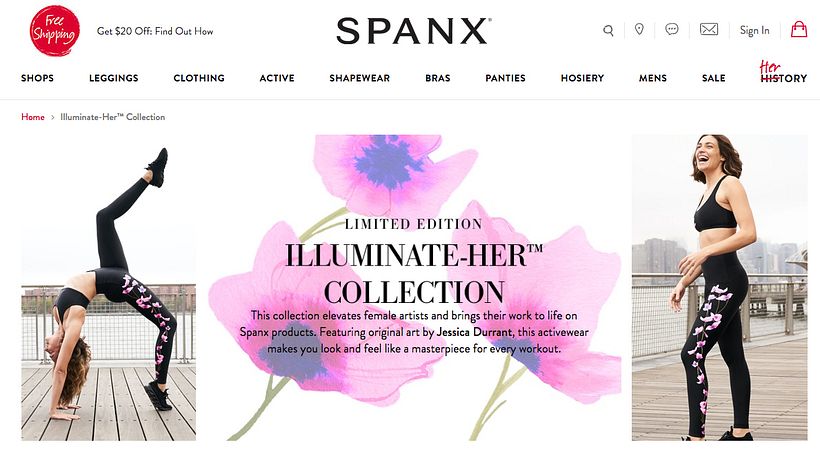 Spanx Artwork on Activewear  2