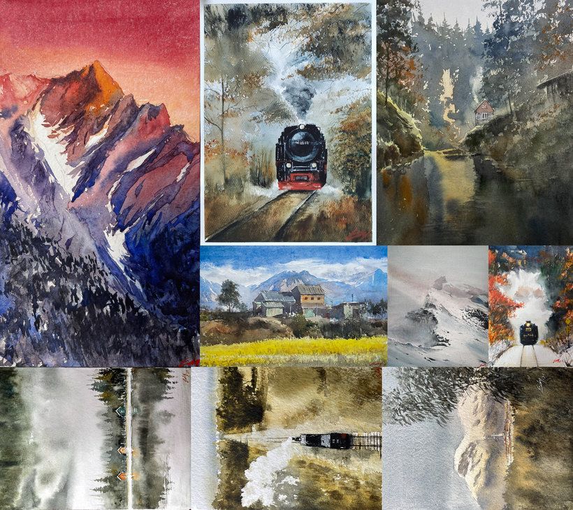 Acuarela: Mis implementos para pintar al aire libre 1