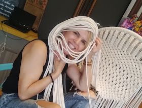 Meu projeto do curso: Macramê: design e construção de cadeira de balanço 2