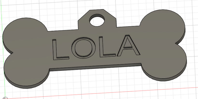 Le hice una placa con el nombre a mi perra