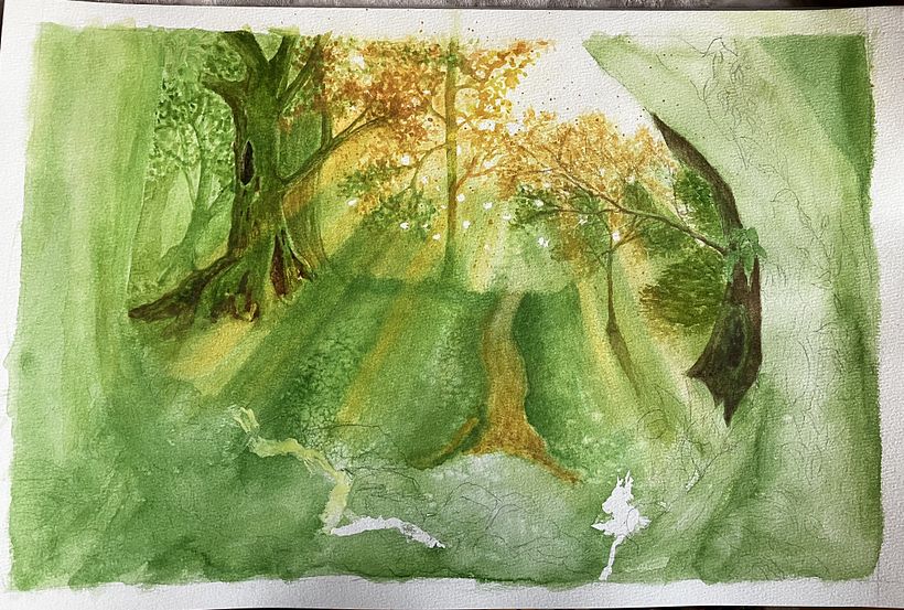 Open to view full painting: Dreamy Watercolor Landscapes: Paint with Light 4
