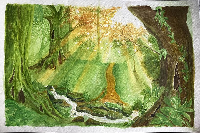 Open to view full painting: Dreamy Watercolor Landscapes: Paint with Light 5