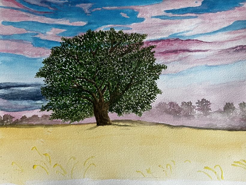 3) With tree -- too round