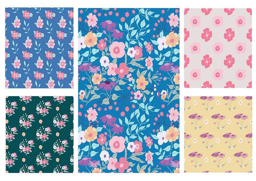 Illustrazione realizzata con Adobe Fresco e pattern con Adobe Capture.